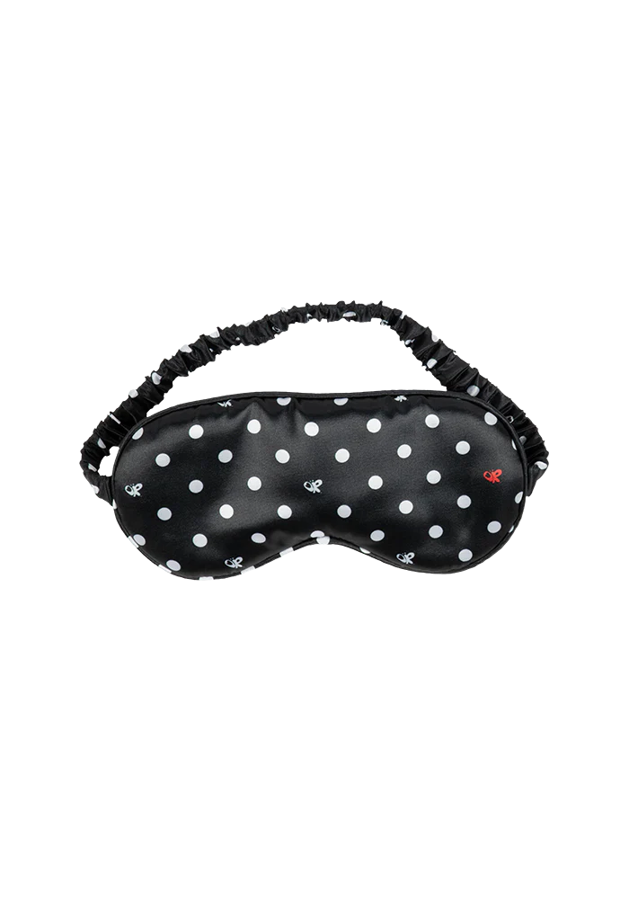 Black Polka Dot OR Pajama + Sleepmask Set - Image 9
